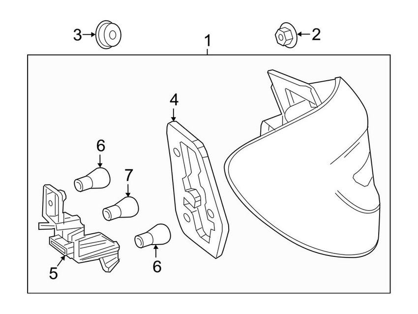 Mercedes Tail Light Assembly - Driver Left 2469068300